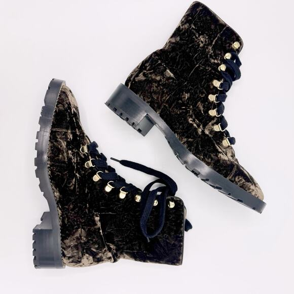 Stuart Weitzman Kolbie Chain Bootie in Taupe Cord Velvet - Picture 9 of 12